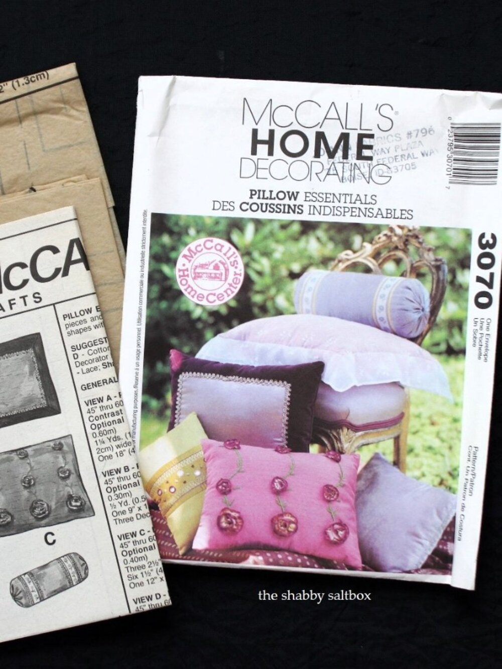 McCalls 3070 Vintage Pillow Sewing Pattern Y2K Victorian Shabby Chic Romantic